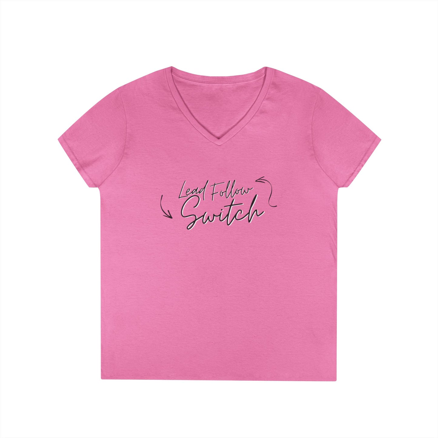 "Lead, Follow, Switch" v-neck - (woman's)