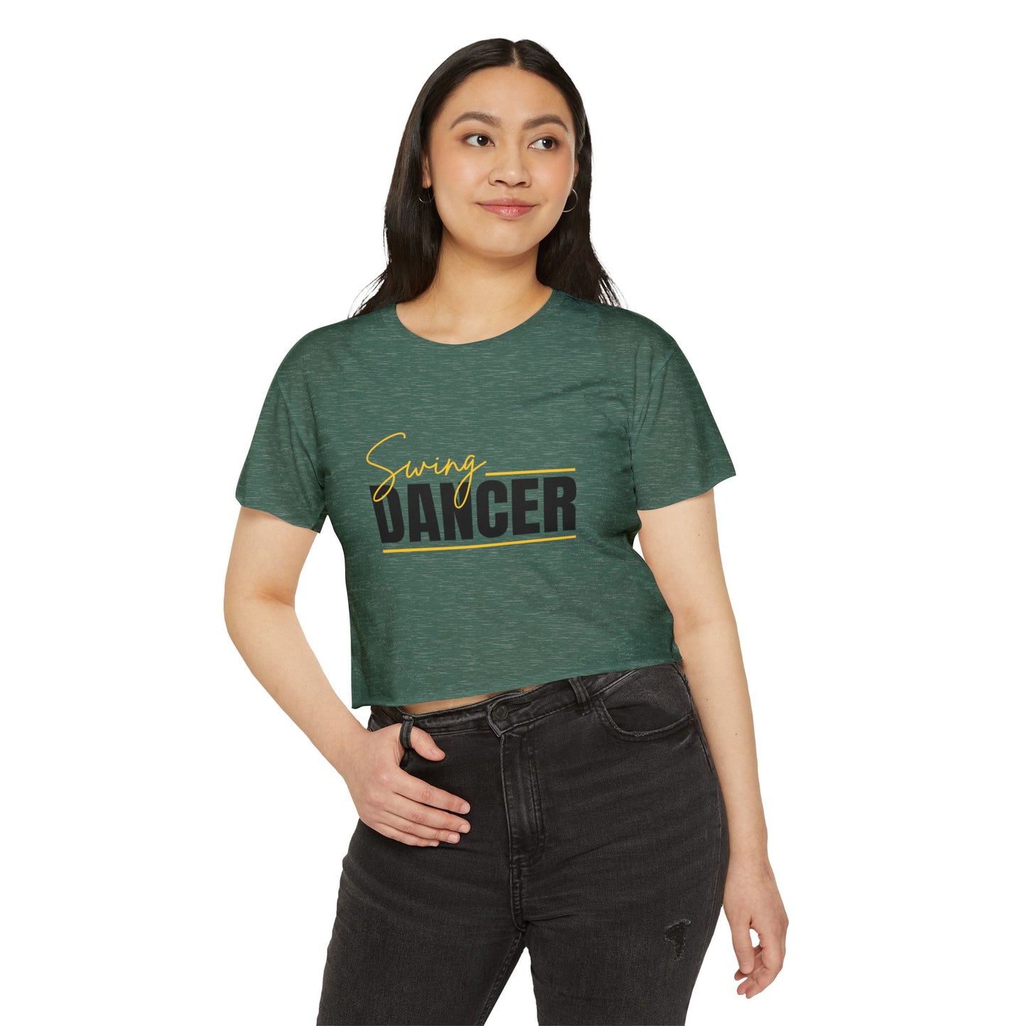 Dancer Crop Top - Women's Festival Swing Dancer T-Shirt