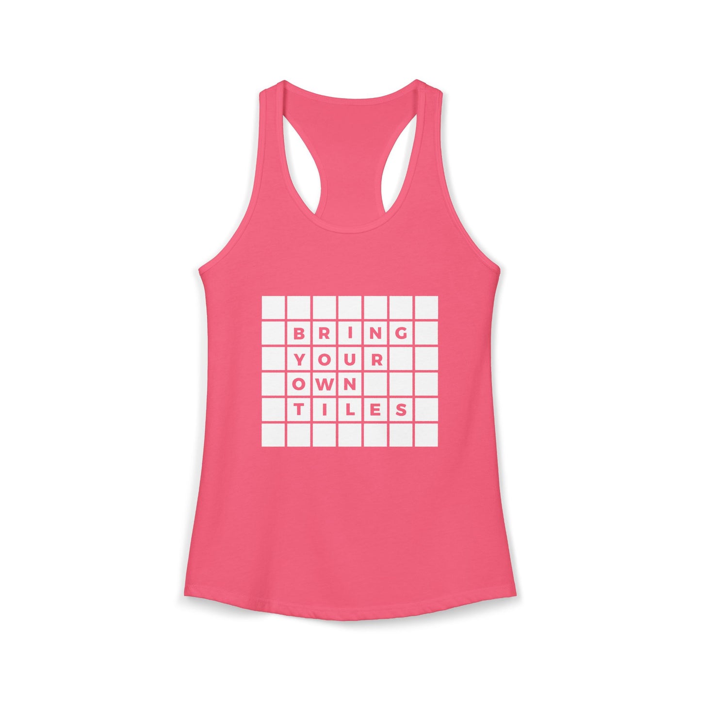 BYOT Women's Racerback Tank - Text Tiles