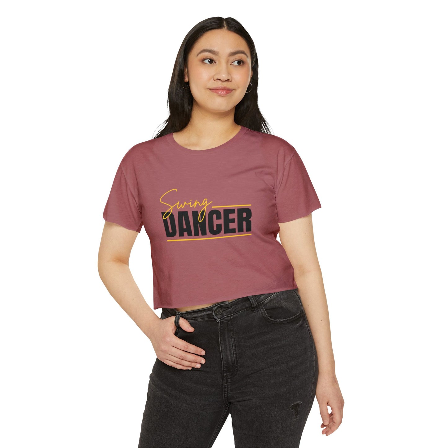 Dancer Crop Top - Women's Festival Swing Dancer T-Shirt