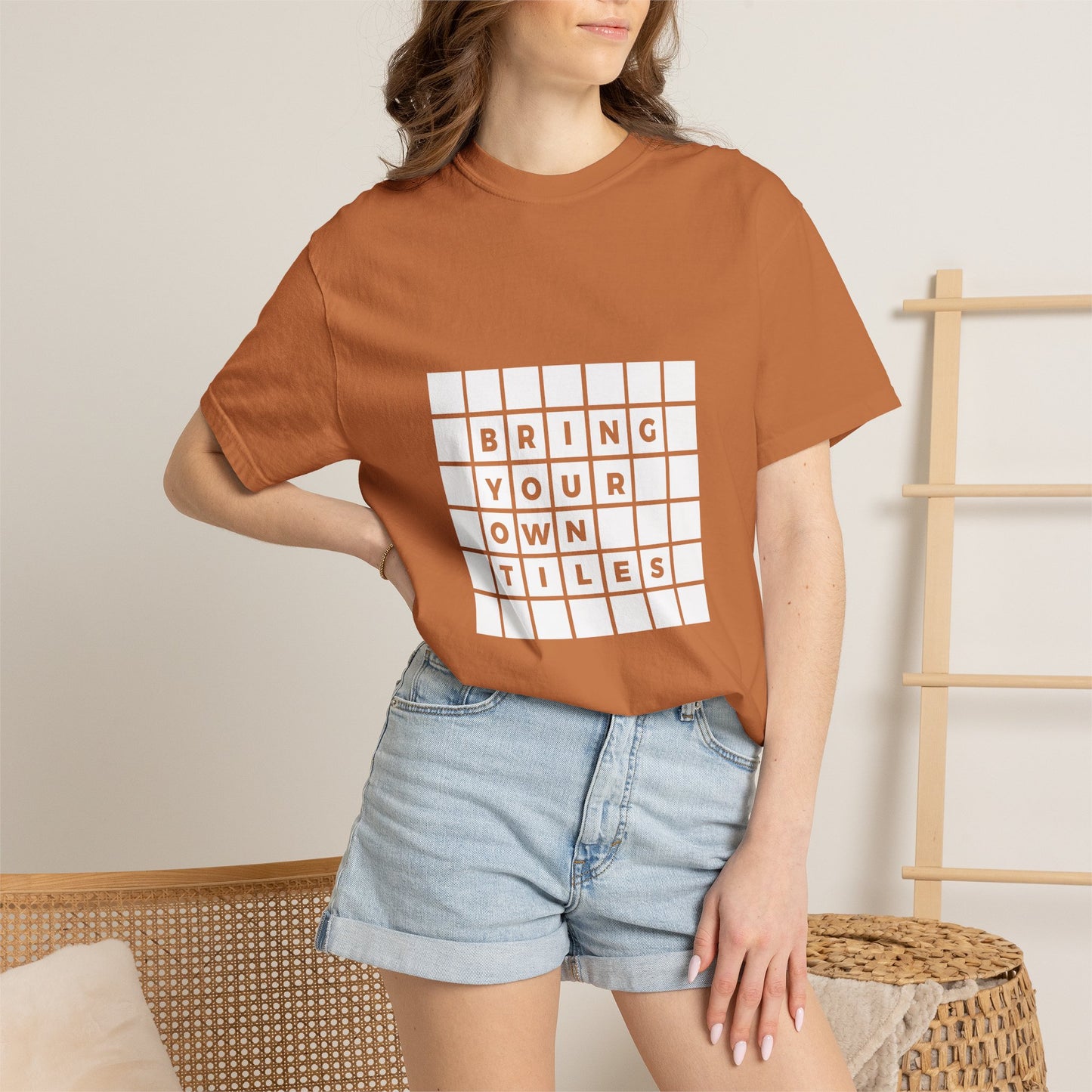 BYOT - Unisex Tee - Text Tile Type - (white graphic) CC