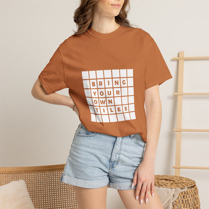 BYOT - Unisex Tee - Text Tile Type - (white graphic) CC