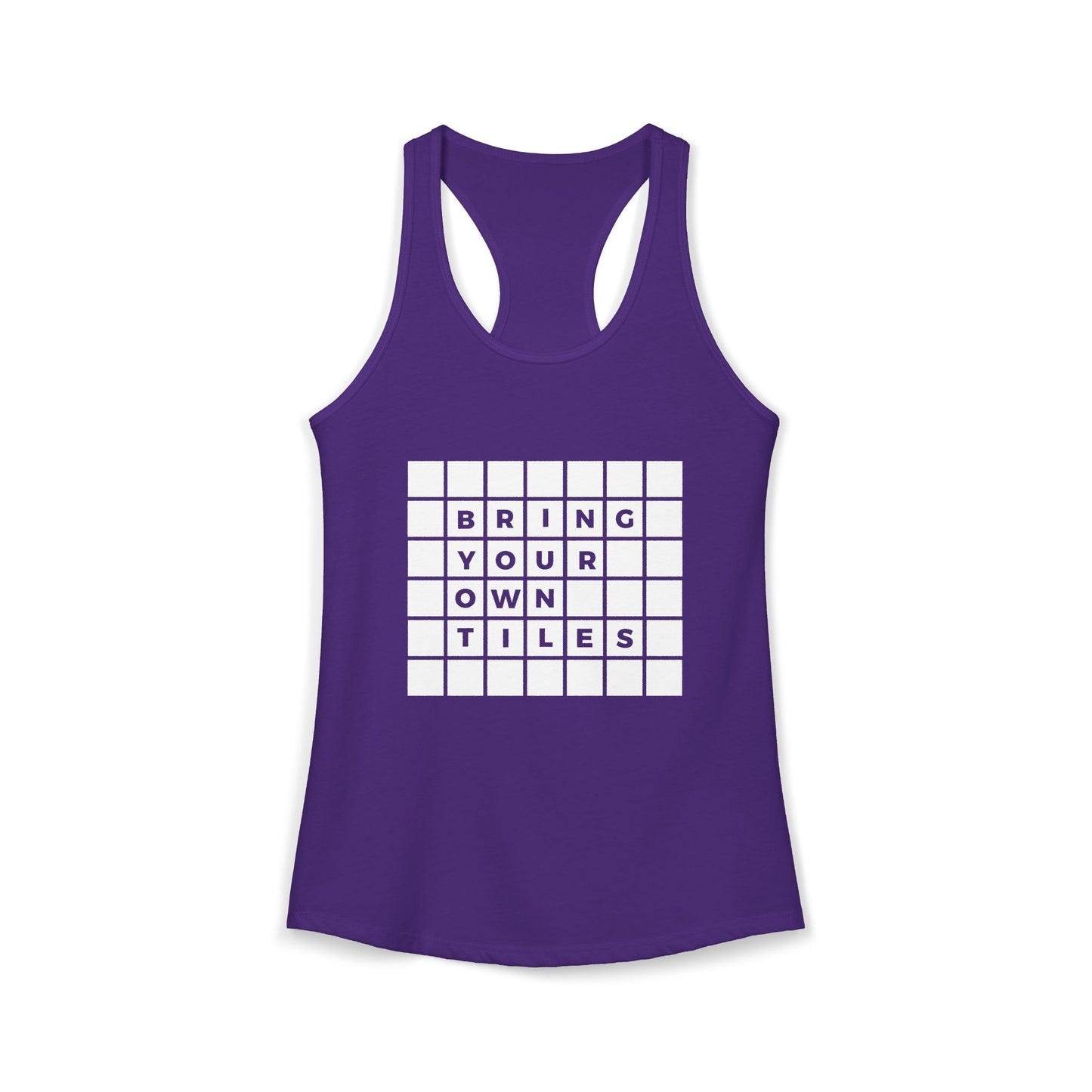 BYOT Women's Racerback Tank - Text Tiles