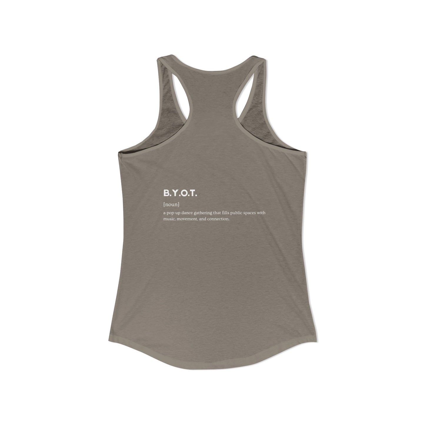 BYOT Women's Racerback Tank - Text Tiles