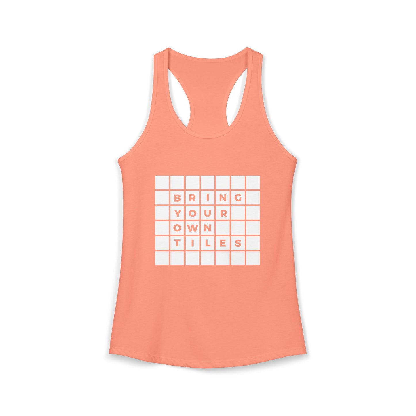 BYOT Women's Racerback Tank - Text Tiles