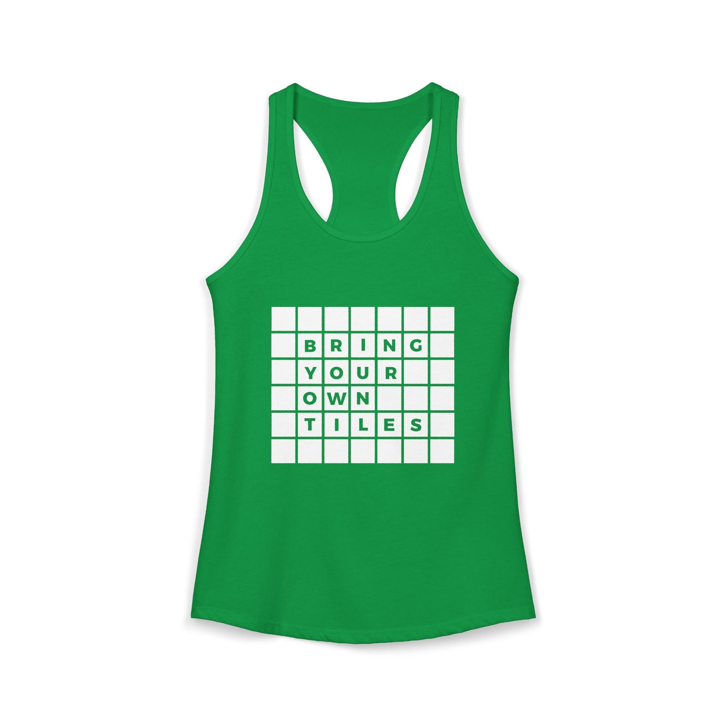 BYOT Women's Racerback Tank - Text Tiles