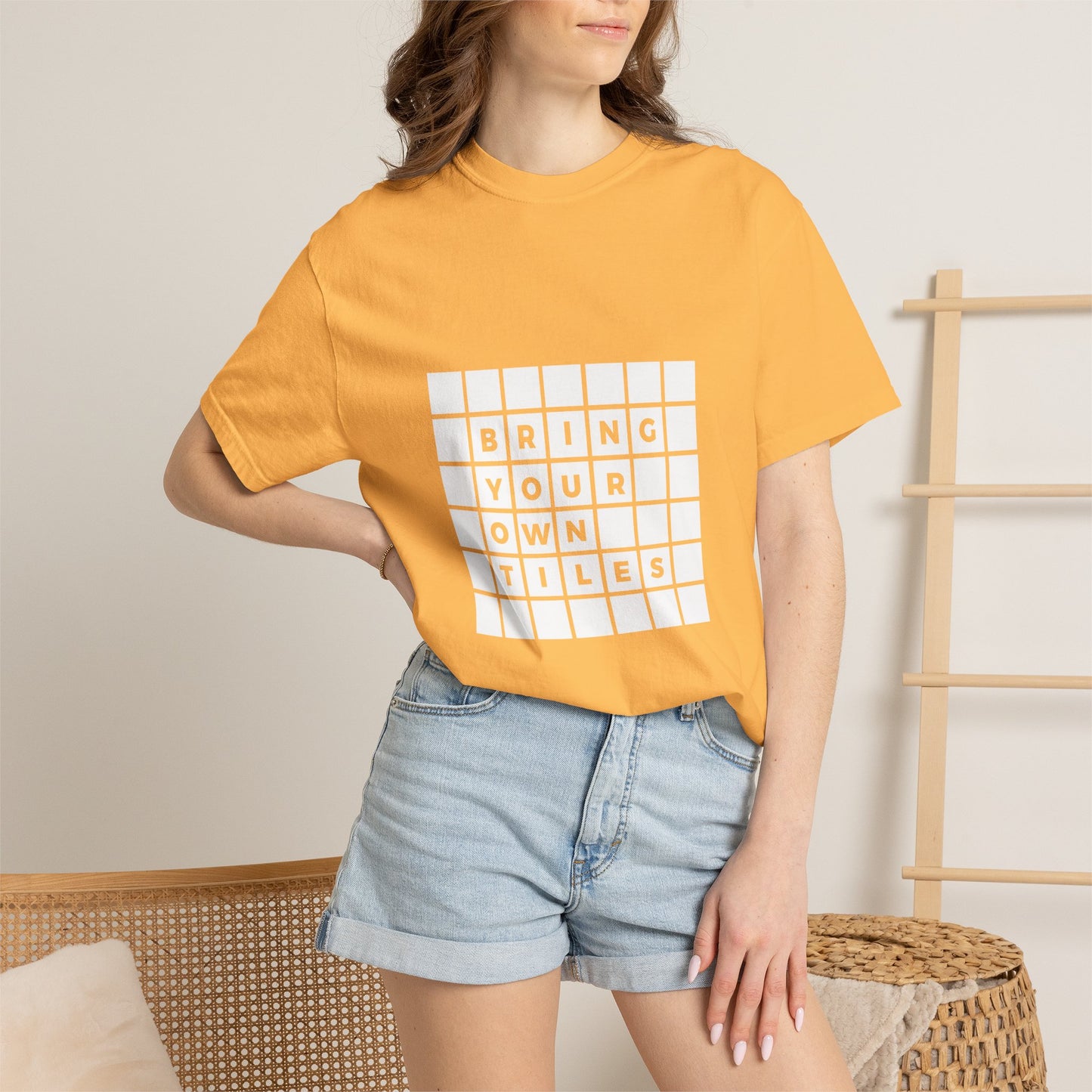 BYOT - Unisex Tee - Text Tile Type - (white graphic) CC