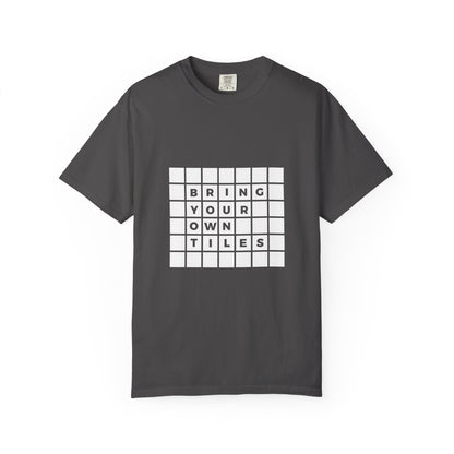 BYOT - Unisex Tee - Text Tile Type - (white graphic) CC