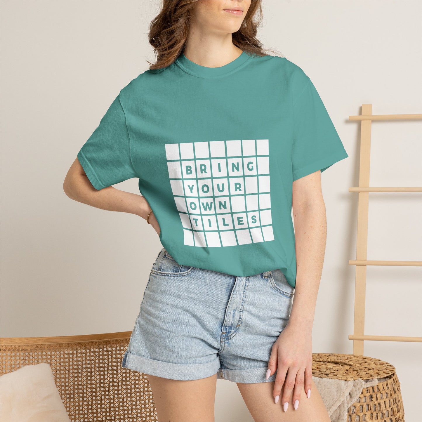 BYOT - Unisex Tee - Text Tile Type - (white graphic) CC