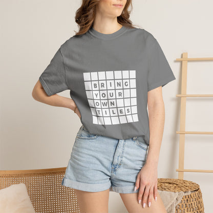 BYOT - Unisex Tee - Text Tile Type - (white graphic) CC