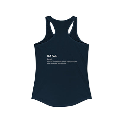 BYOT Women's Racerback Tank - Text Tiles