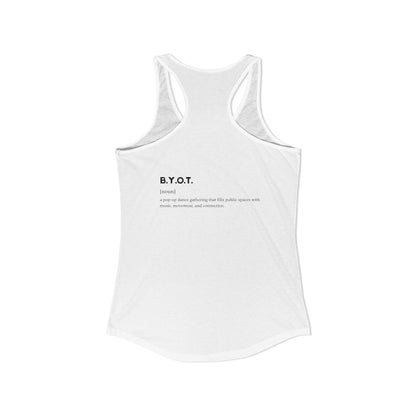 BYOT Women's Racerback Tank - Perspective