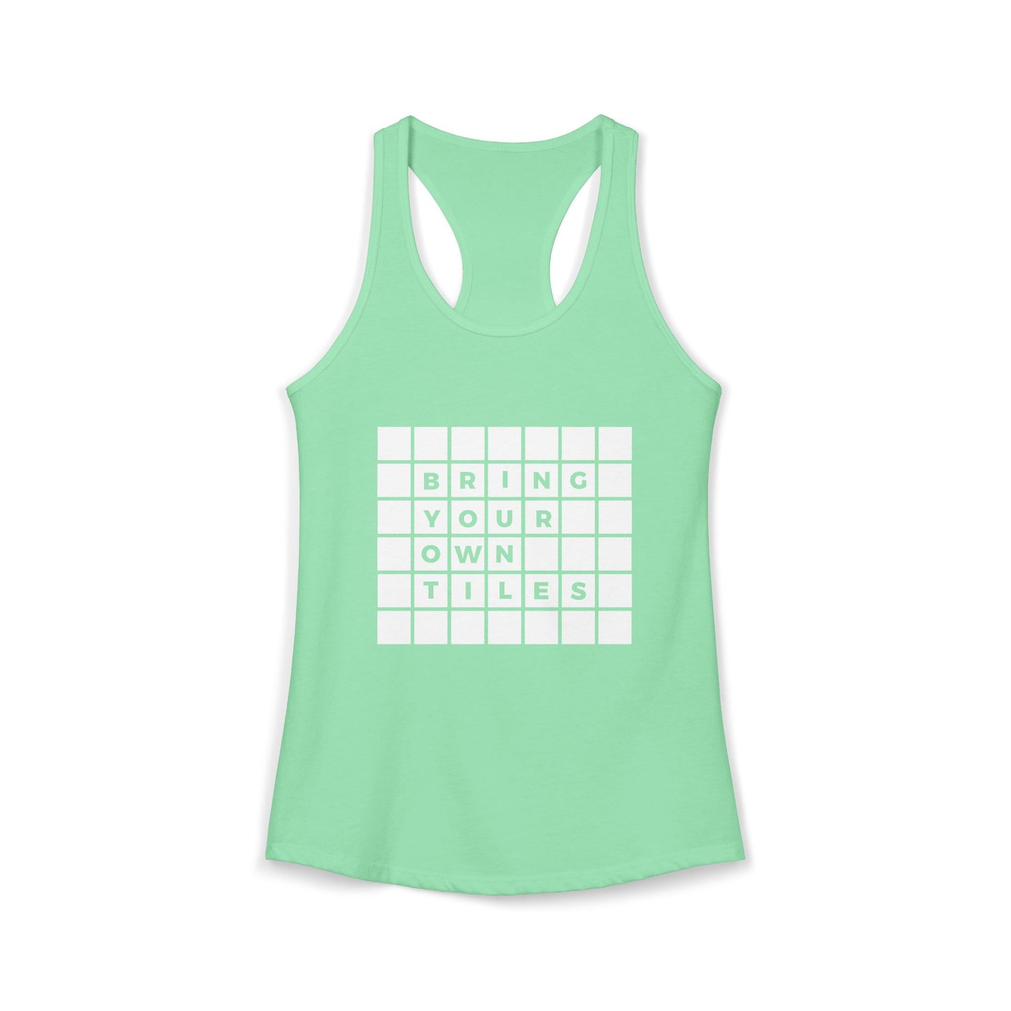 BYOT Women's Racerback Tank - Text Tiles