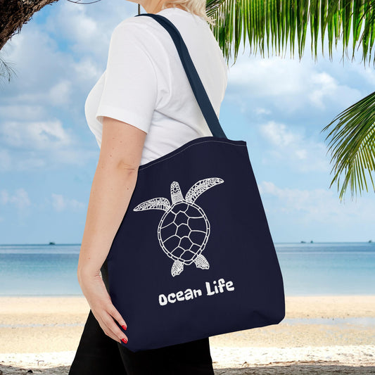 Sea turtle - Navy Tote