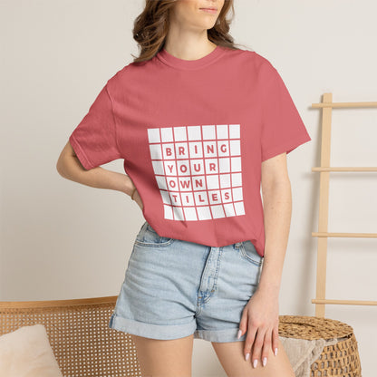 BYOT - Unisex Tee - Text Tile Type - (white graphic) CC