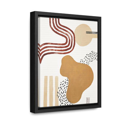 Abstract Boho Vertical Print on Canvas with Frame