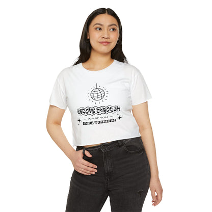Groove Through What You Move Through - lightweight crop-top tee