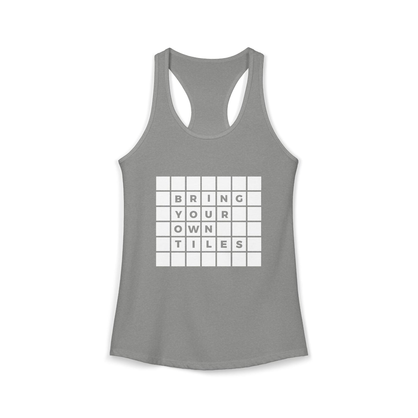 BYOT Women's Racerback Tank - Text Tiles