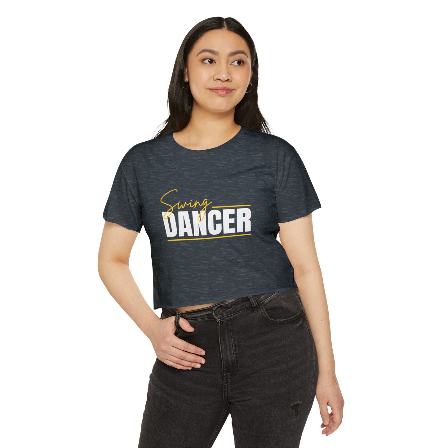Dancer Crop Top - Women's Festival Swing Dancer T-Shirt