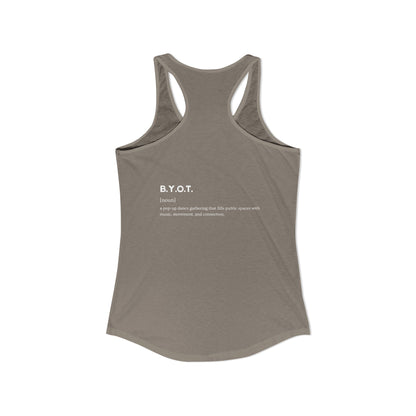 BYOT Women's Racerback Tank - Perspective