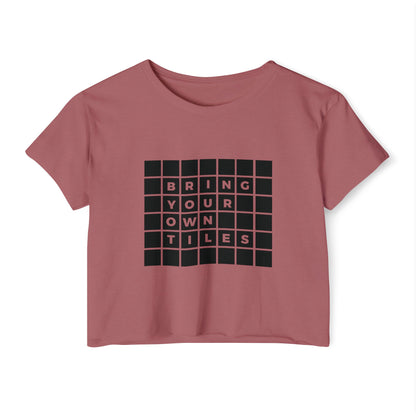 BYOT - Crop Top - Text Tile Type