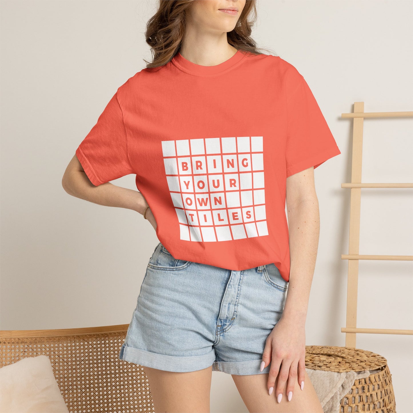 BYOT - Unisex Tee - Text Tile Type - (white graphic) CC
