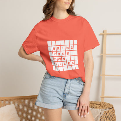 BYOT - Unisex Tee - Text Tile Type - (white graphic) CC