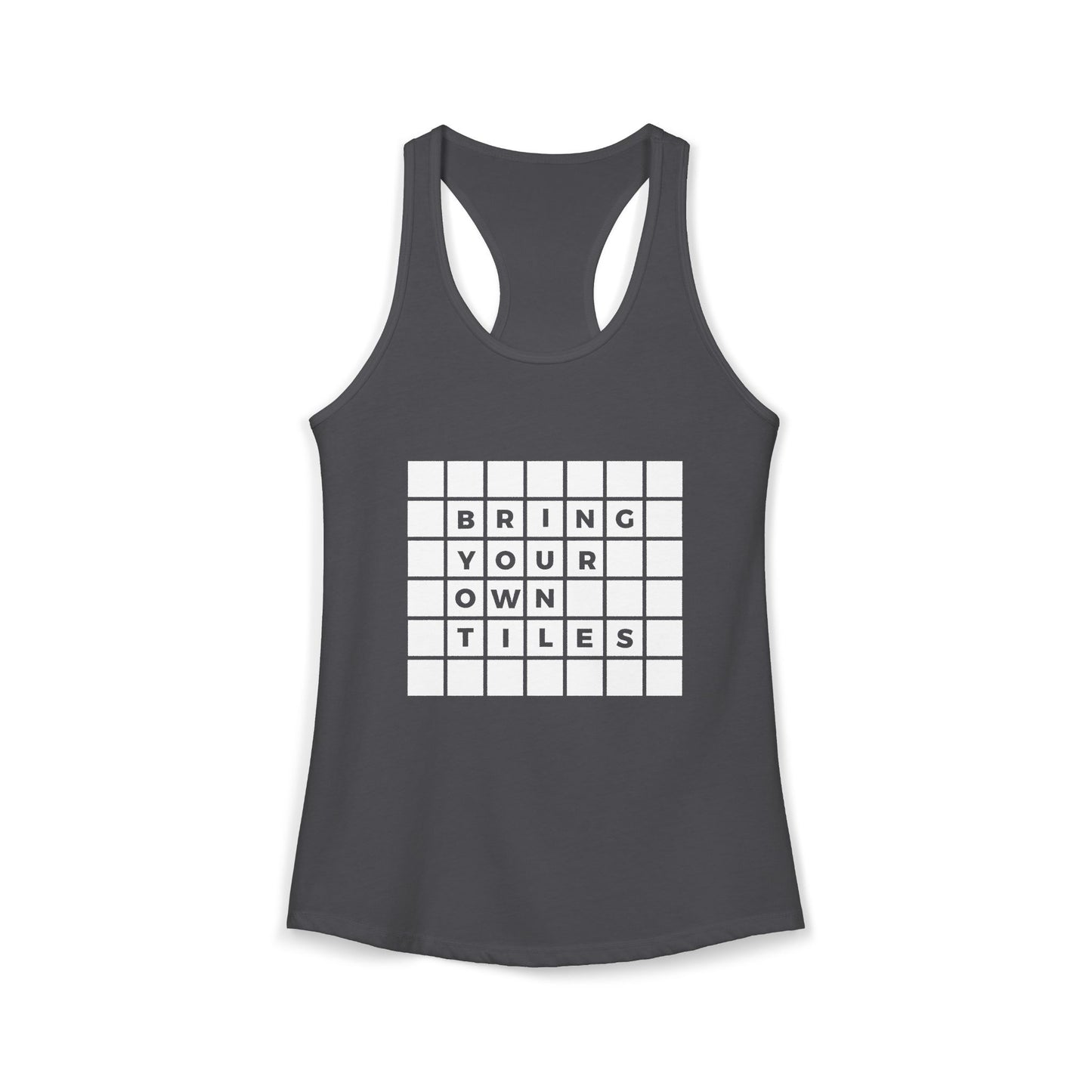 BYOT Women's Racerback Tank - Text Tiles