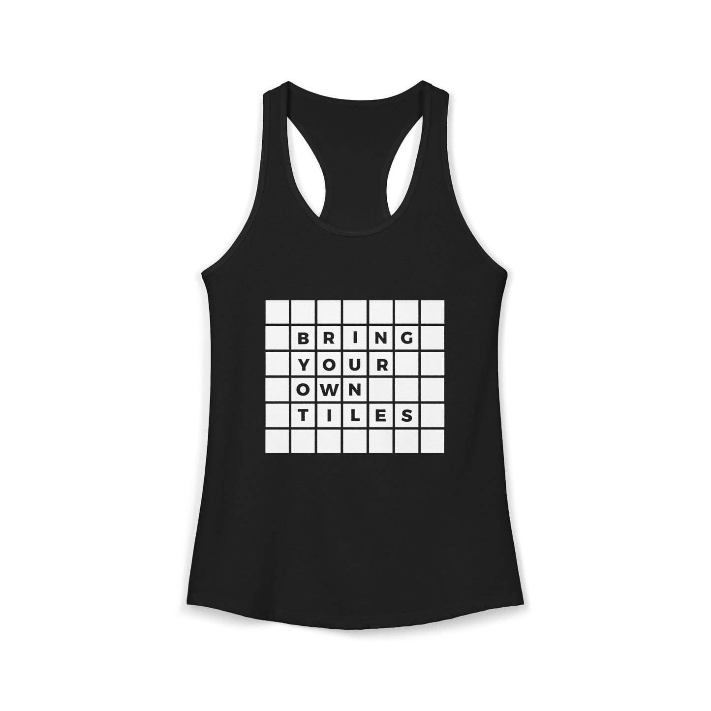 BYOT Women's Racerback Tank - Text Tiles