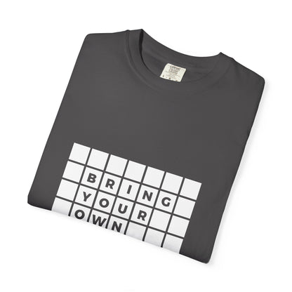 BYOT - Unisex Tee - Text Tile Type - (white graphic) CC