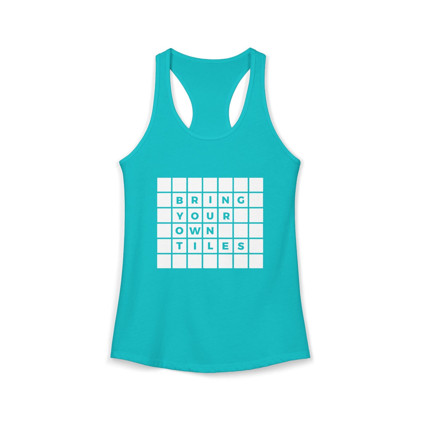 BYOT Women's Racerback Tank - Text Tiles