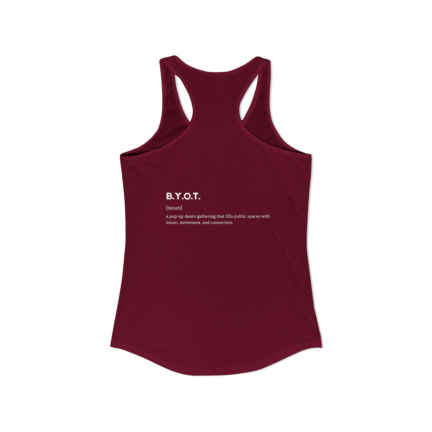 BYOT Women's Racerback Tank - Text Tiles