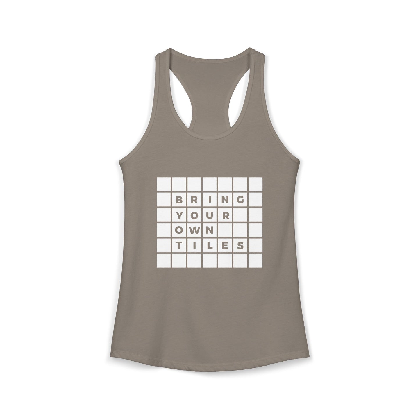 BYOT Women's Racerback Tank - Text Tiles