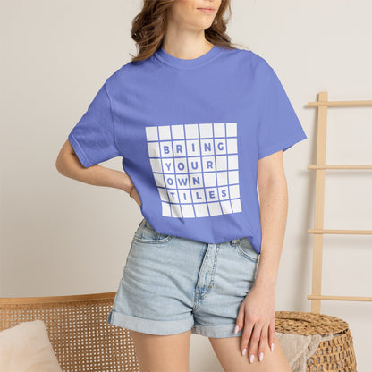 BYOT - Unisex Tee - Text Tile Type - (white graphic) CC