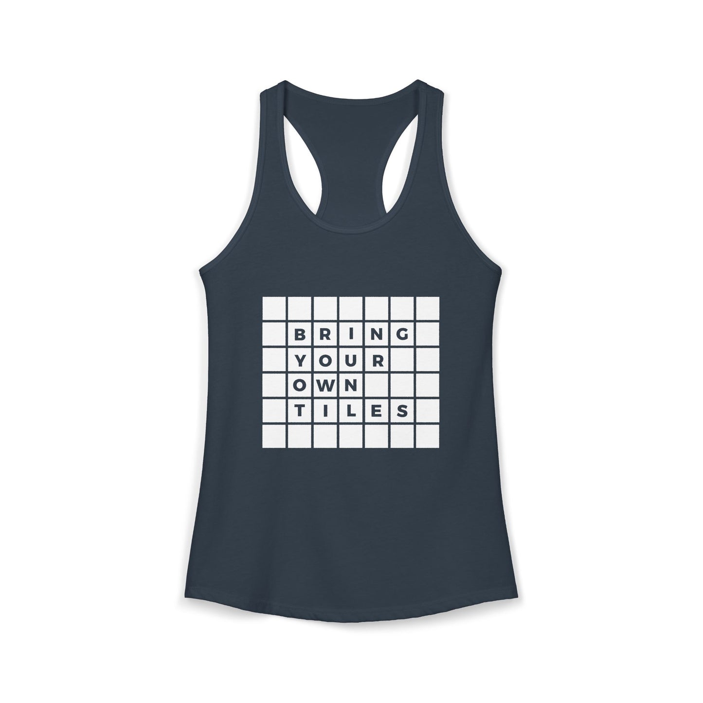 BYOT Women's Racerback Tank - Text Tiles