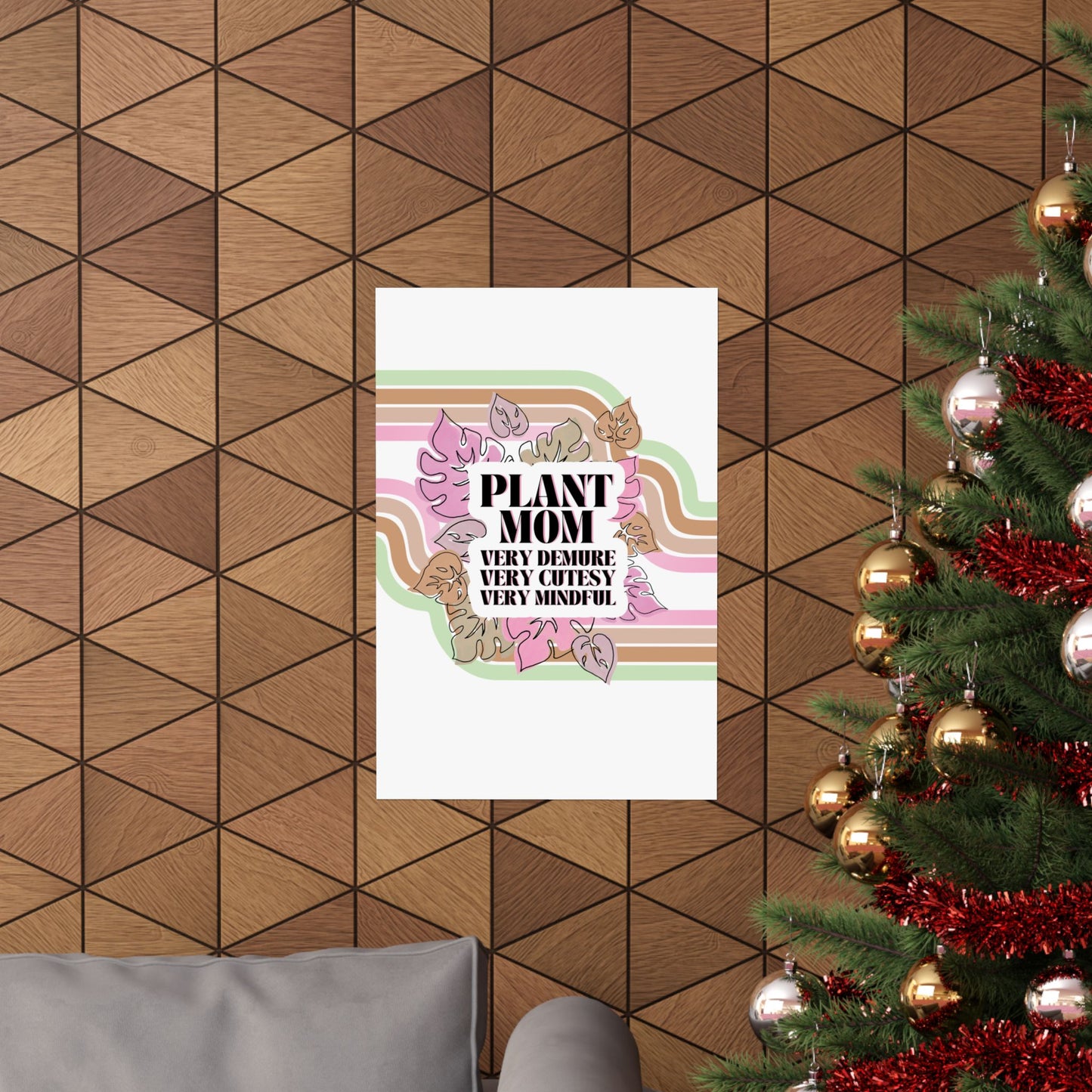 Demure Plant Mom - Matte Poster