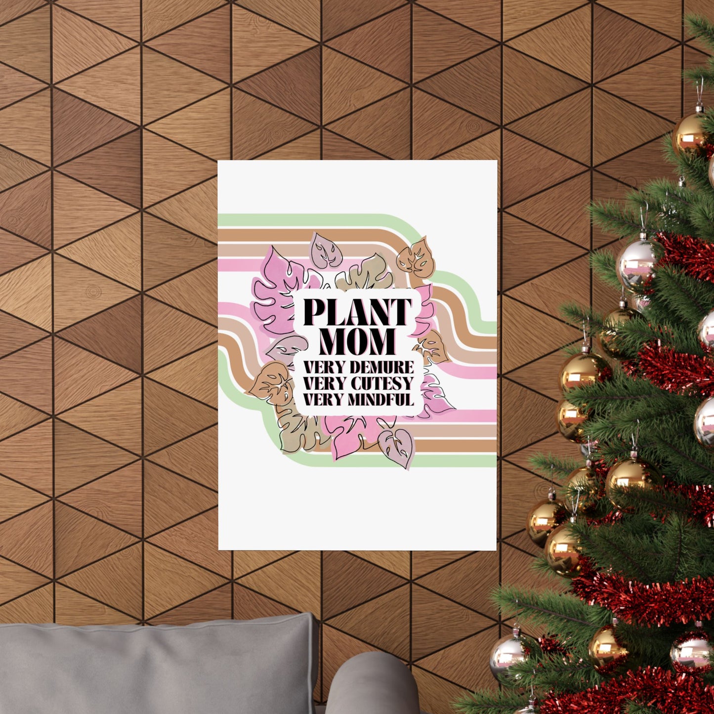 Demure Plant Mom - Matte Poster