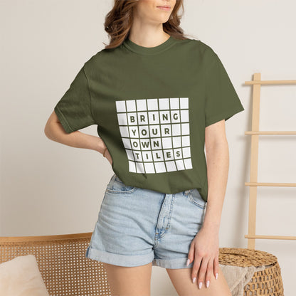 BYOT - Unisex Tee - Text Tile Type - (white graphic) CC