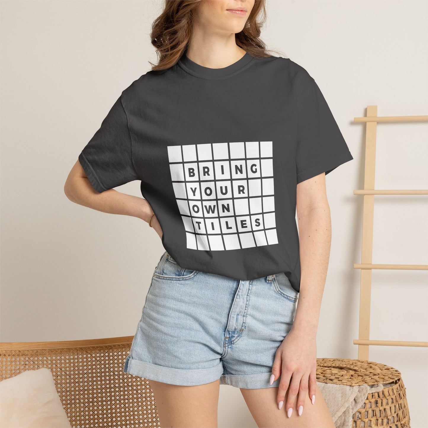 BYOT - Unisex Tee - Text Tile Type - (white graphic) CC