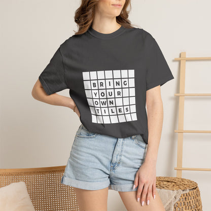 BYOT - Unisex Tee - Text Tile Type - (white graphic) CC