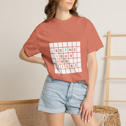 BYOT - Unisex Tee - Text Tile Type - (white graphic) CC